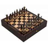 Medieval Chessmen & Deluxe Chess Board Case